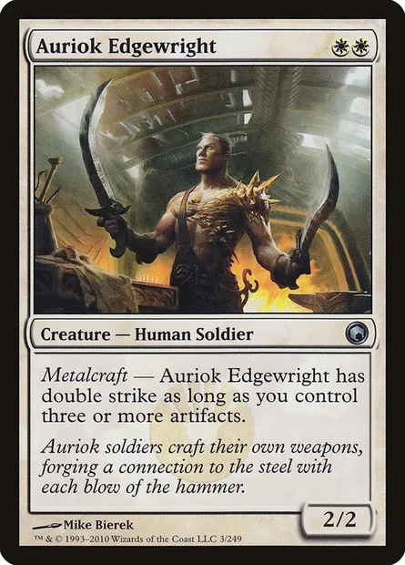 Auriok Edgewright, Magic card SOM 3 — Scars of Mirrodin set