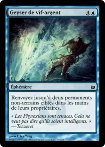 Geyser de vif-argent, carte Magic MBS 30 — extension Mirrodin assiégé