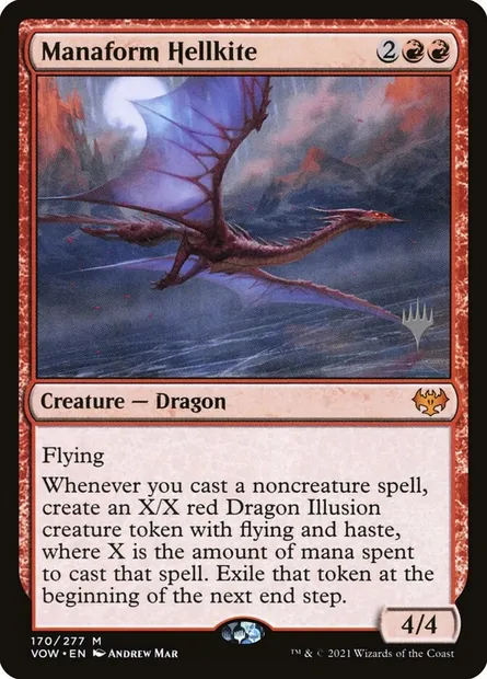 Manaform Hellkite, Magic card PVOW 170p — Innistrad: Crimson Vow Promos set
