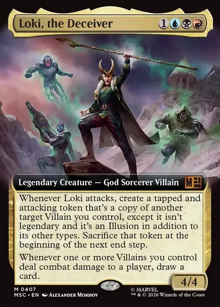 Loki, the Deceiver, Magic card MSC 407 — Marvel Super Heroes Commander set