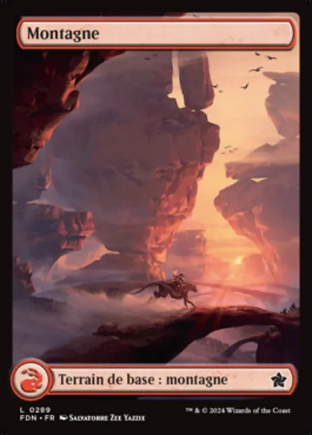 Montagne, carte Magic FDN 289 — extension Foundations