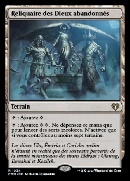 Reliquaire des Dieux abandonnés, carte Magic CMM 1034 — extension Commander Masters