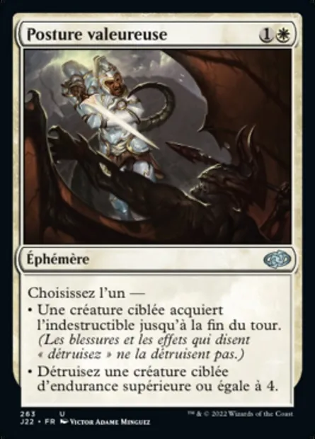 Posture valeureuse, carte Magic J22 263 — extension Jumpstart 2022