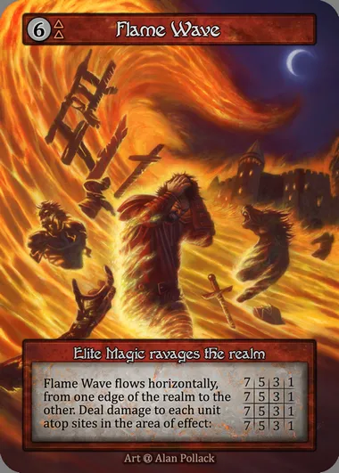 Flame Wave, carte Sorcery ALP 221 — extension Alpha