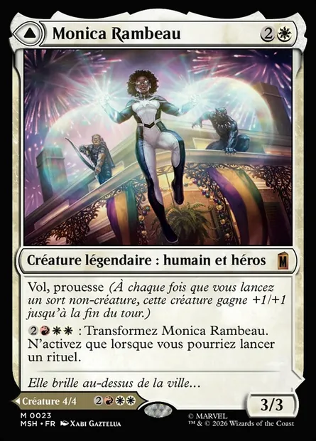 Monica Rambeau // Photon, lumière vivante, carte Magic MSH 23 — extension Marvel Super Heroes