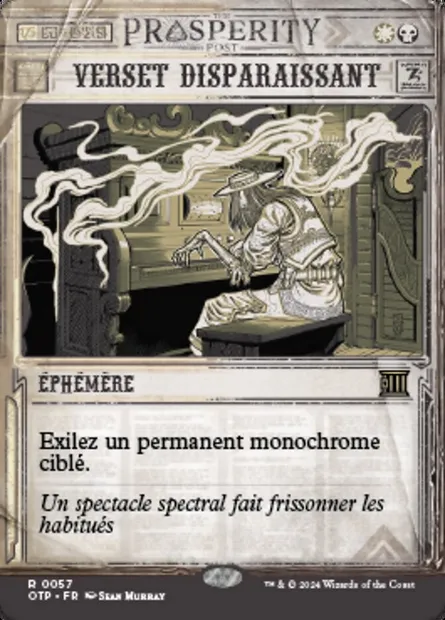 Verset disparaissant, carte Magic OTP 57 — extension Breaking News