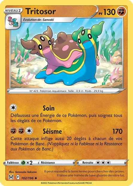 Tritosor, carte Pokémon LOR 102 — extension Origine Perdue