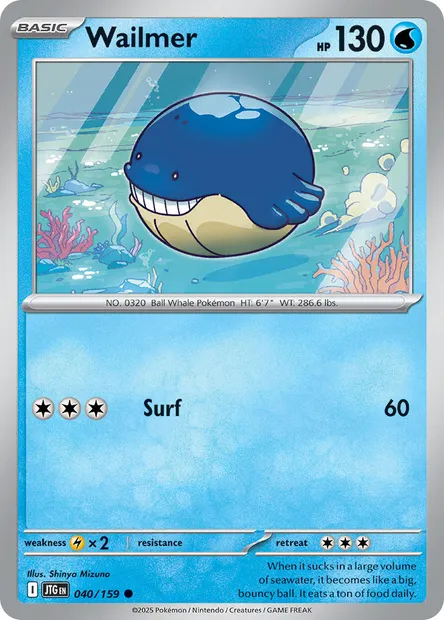 Wailmer, Pokémon card JTG 040 — Journey Together set