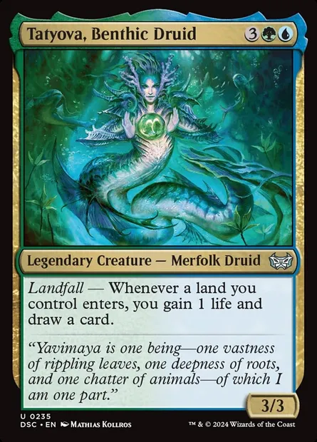 Tatyova, Benthic Druid, Magic card DSC 235 — Duskmourn: House of Horror Commander set