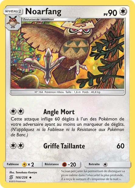 Noarfang, carte Pokémon UNM 166 — extension Harmonie des Esprits
