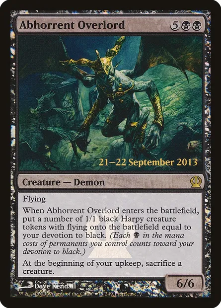 Abhorrent Overlord, Magic card PTHS 75★ — Theros Promos set