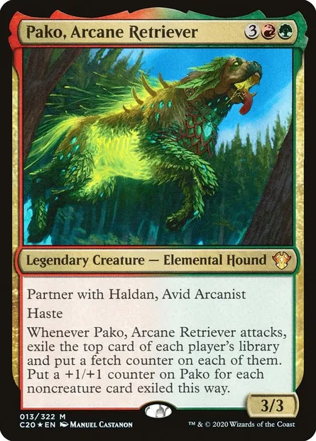 Pako, Arcane Retriever, Magic card C20 13 — Commander 2020 set