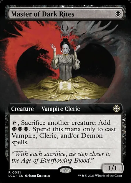 Master of Dark Rites, Magic card LCC 51 — The Lost Caverns of Ixalan Commander set