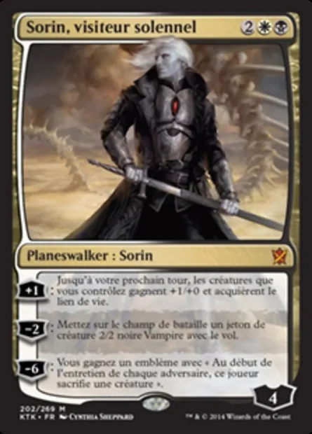 Sorin, visiteur solennel, carte Magic KTK 202 — extension Les Khans de Tarkir