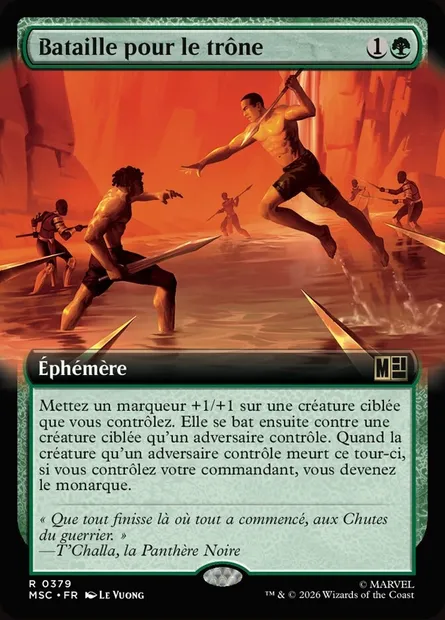 Bataille pour le trône, carte Magic MSC 379 — extension Marvel Super Heroes Commander