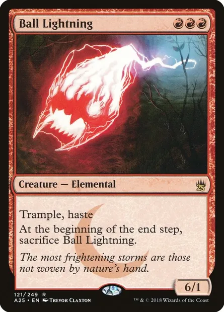 Ball Lightning, Magic card A25 121 — Masters 25 set