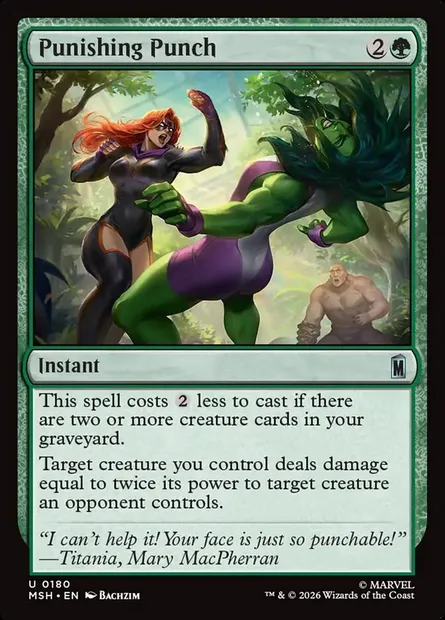 Punishing Punch, Magic card MSH 180 — Marvel Super Heroes set