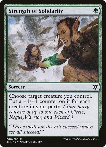 Strength of Solidarity, Magic card ZNR 206 — Zendikar Rising set
