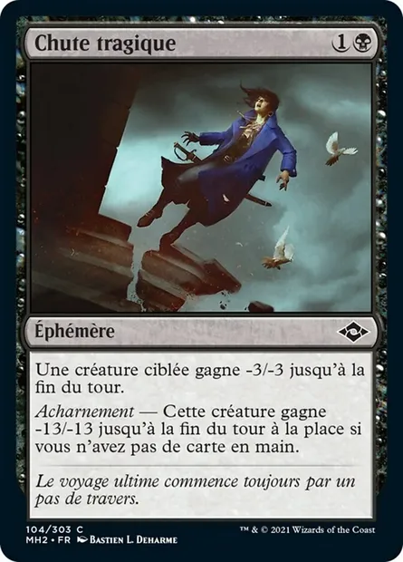 Chute tragique, carte Magic MH2 104 — extension Horizons du Modern 2