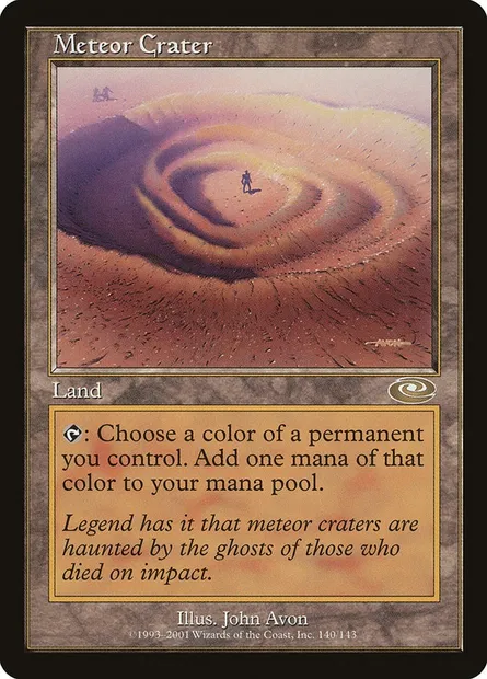 Meteor Crater, Magic card PLS 140 — Planeshift set