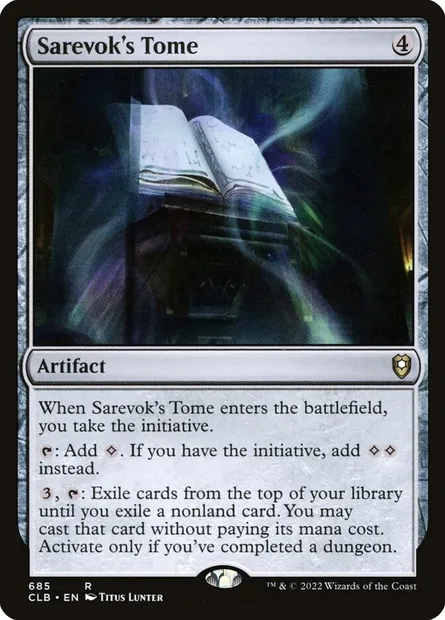 Sarevok's Tome, Magic card CLB 685 — Commander Legends: Battle for Baldur's Gate set