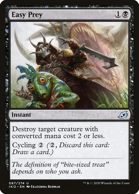 Easy Prey, Magic card IKO 87 — Ikoria: Lair of Behemoths set