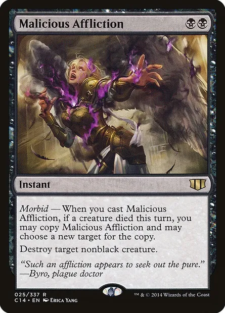Malicious Affliction, Magic card C14 25 — Commander 2014 set