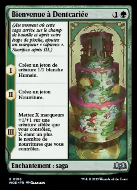 Bienvenue à Dentcariée, carte Magic WOE 198 — extension Wilds of Eldraine