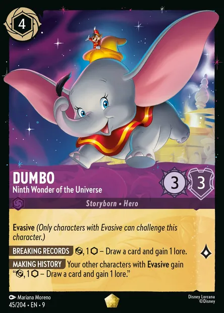Dumbo - Ninth Wonder of the Universe, Disney Lorcana card CH9-045 — Fabled set