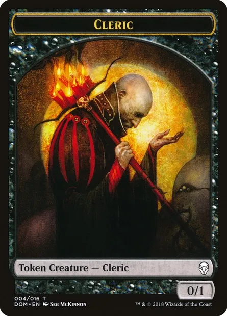 Cleric, carte Magic TDOM 4 — extension Dominaria Tokens