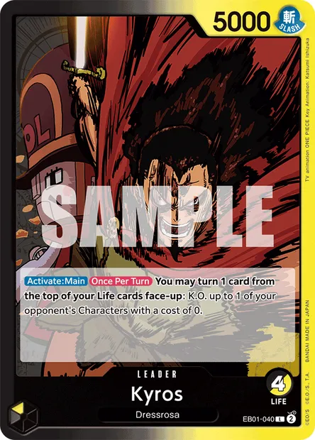 Kyros, carte One Piece EB01-040 — extension MEMORIAL COLLECTION