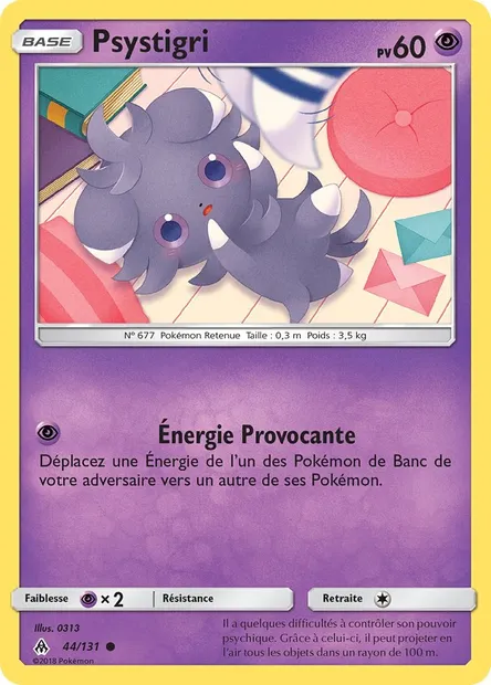 Psystigri, carte Pokémon FLI 44 — extension Lumière Interdite