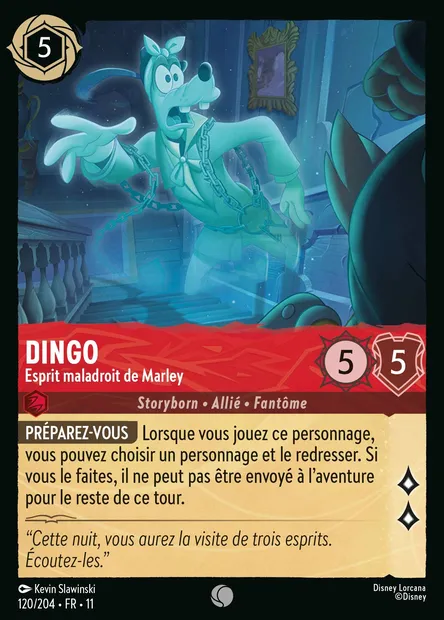 Dingo - Esprit maladroit de Marley, carte Disney Lorcana CH11-120 — extension Givresort