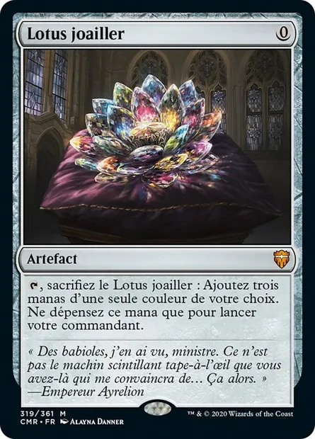 Lotus joailler, carte Magic CMR 319 — extension Commander Legends