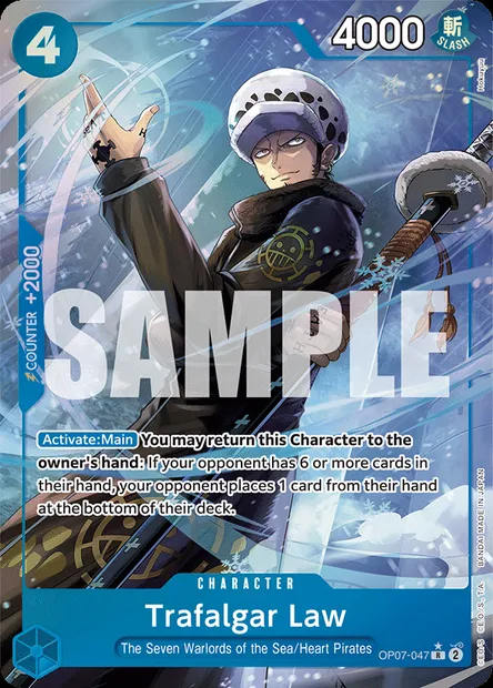 Trafalgar Law, One Piece card OP07-047 — 500 YEARS IN THE FUTURE set