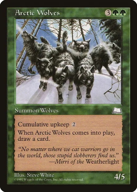 Loups arctiques, carte Magic WTH 118 — extension Aquilon
