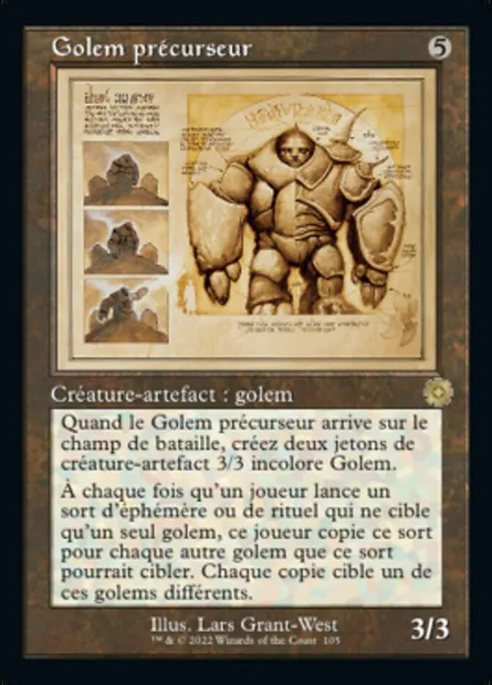 Golem précurseur, carte Magic BRR 105 — extension The Brothers' War Retro Artifacts