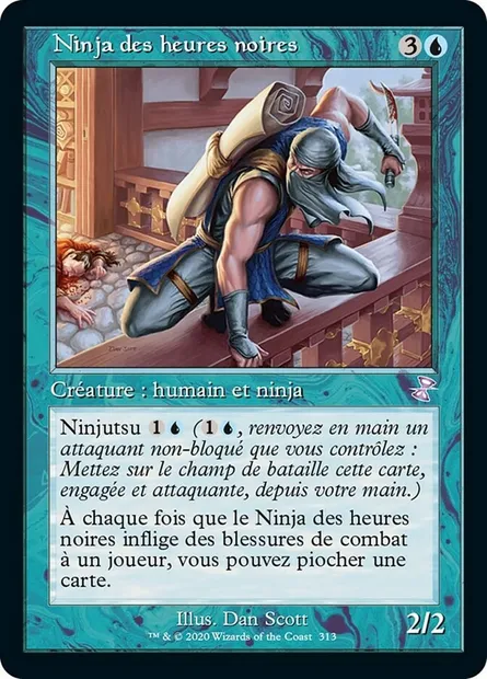 Ninja des heures noires, carte Magic TSR 313 — extension Spirale Temporelle Remastered