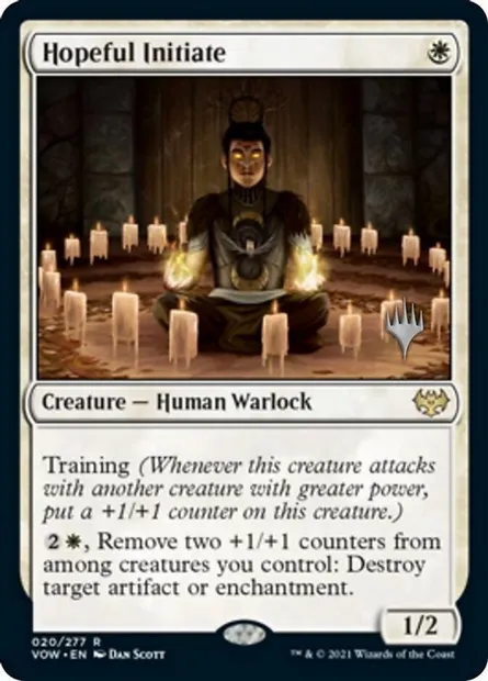 Adepte optimiste, carte Magic PVOW 20p — extension Innistrad: Crimson Vow Promos