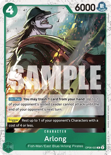 Arlong, One Piece card OP06-023 — WINGS OF THE CAPTAIN set