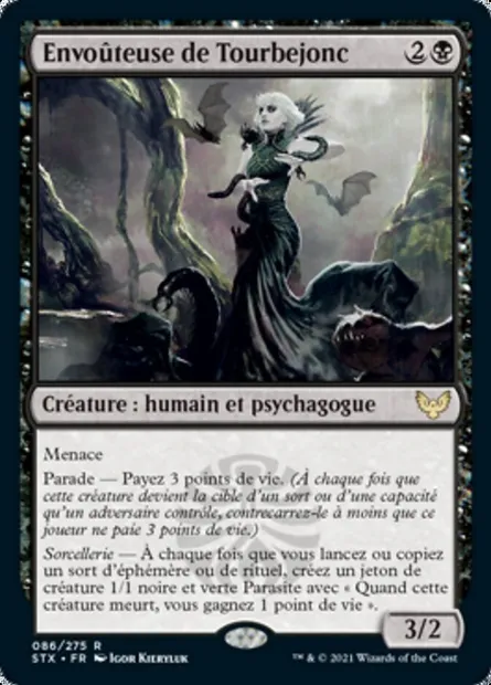 Envoûteuse de Tourbejonc, carte Magic STX 86 — extension Strixhaven: l'Académie des Mages