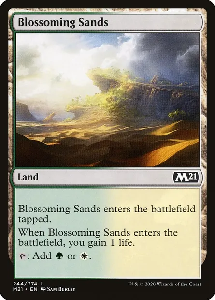 Blossoming Sands, Magic card M21 244 — Core Set 2021 set