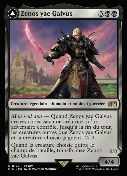 Zenos yae Galvus // Shinryu, Transcendent Rival, carte Magic FIN 127 — extension Final Fantasy
