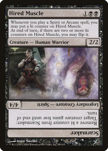 Hired Muscle // Scarmaker, Magic card BOK 69 — Betrayers of Kamigawa set