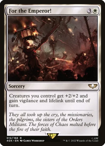 For the Emperor!, Magic card 40K 12 — Warhammer 40,000 Commander set
