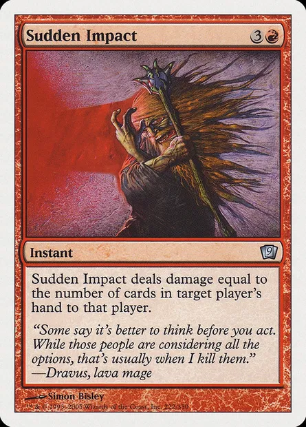 Sudden Impact, Magic card 9ED 222 — Ninth Edition set