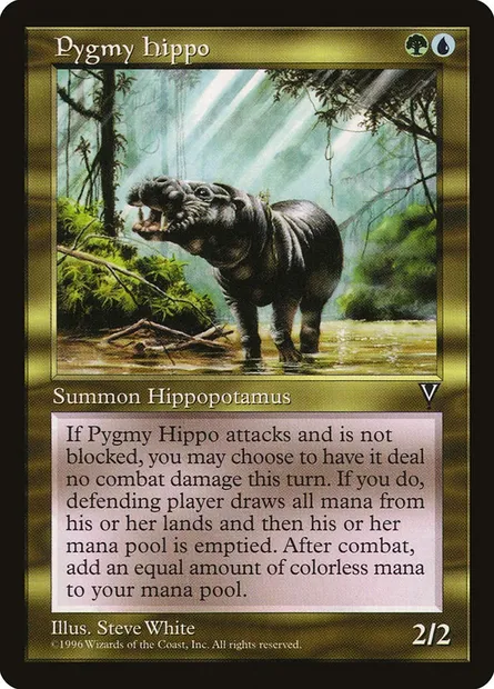 Pygmy Hippo, Magic card VIS 133 — Visions set