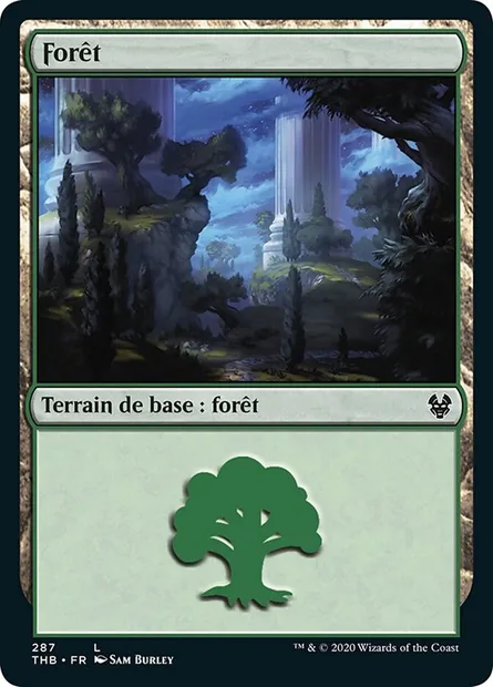 Forêt, carte Magic THB 287 — extension Theros Beyond Death
