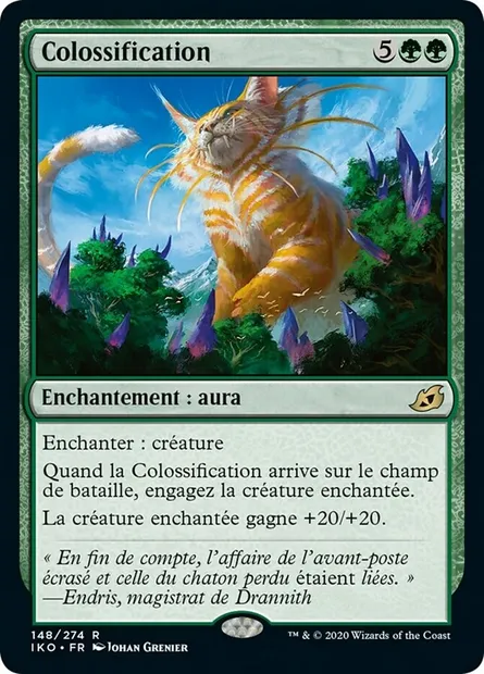 Colossification, carte Magic IKO 148 — extension Ikoria: Lair of Behemoths