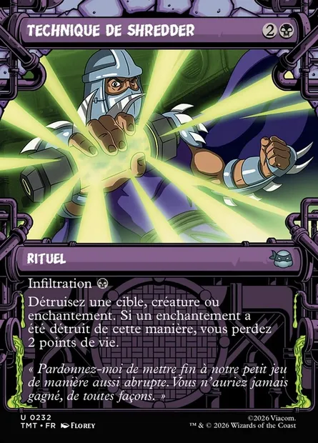 Technique de Shredder, carte Magic TMT 232 — extension Teenage Mutant Ninja Turtles